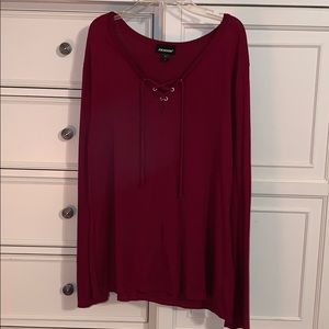 Long sleeve lace up